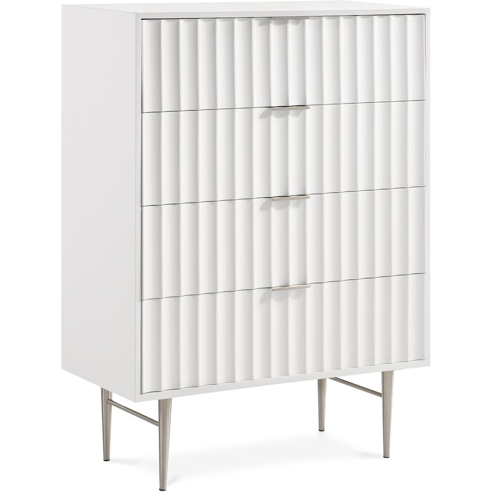 Modernist White Gloss Chest. Picture 1