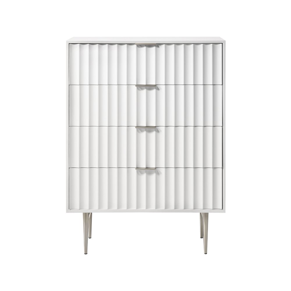 Modernist White Gloss Chest. Picture 2