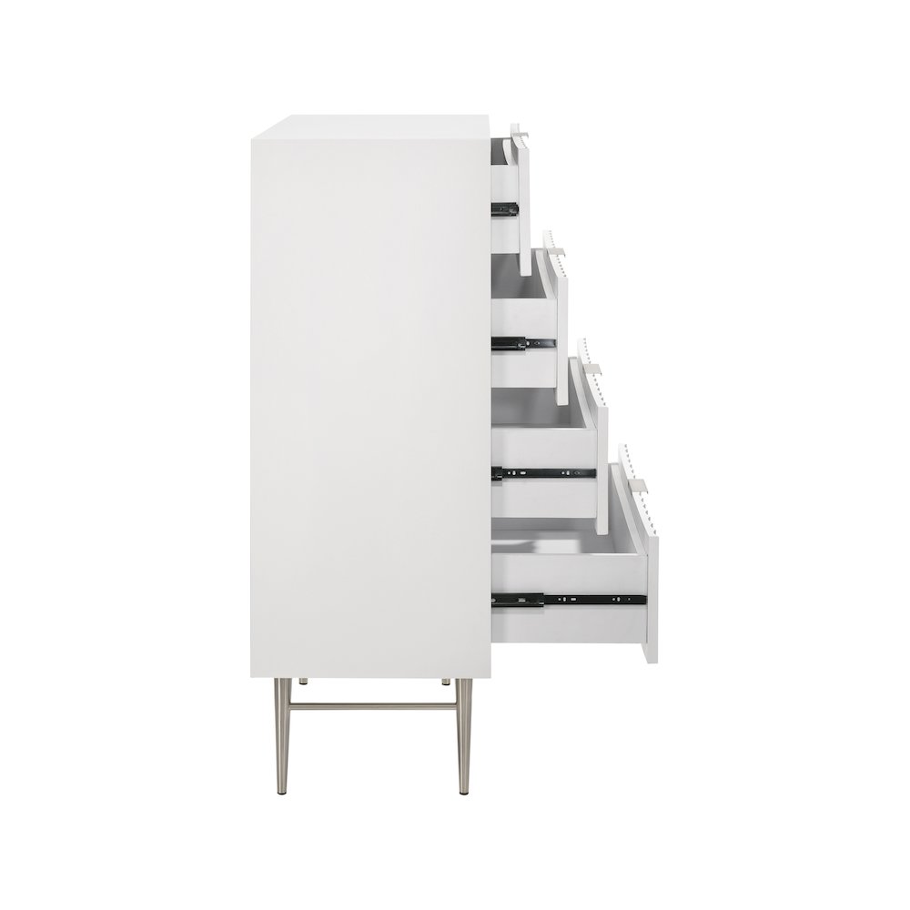 Modernist White Gloss Chest. Picture 3
