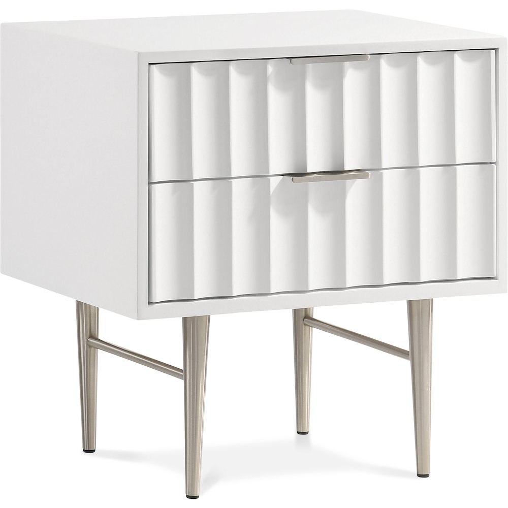 Modernist White Gloss Night Stand. Picture 1