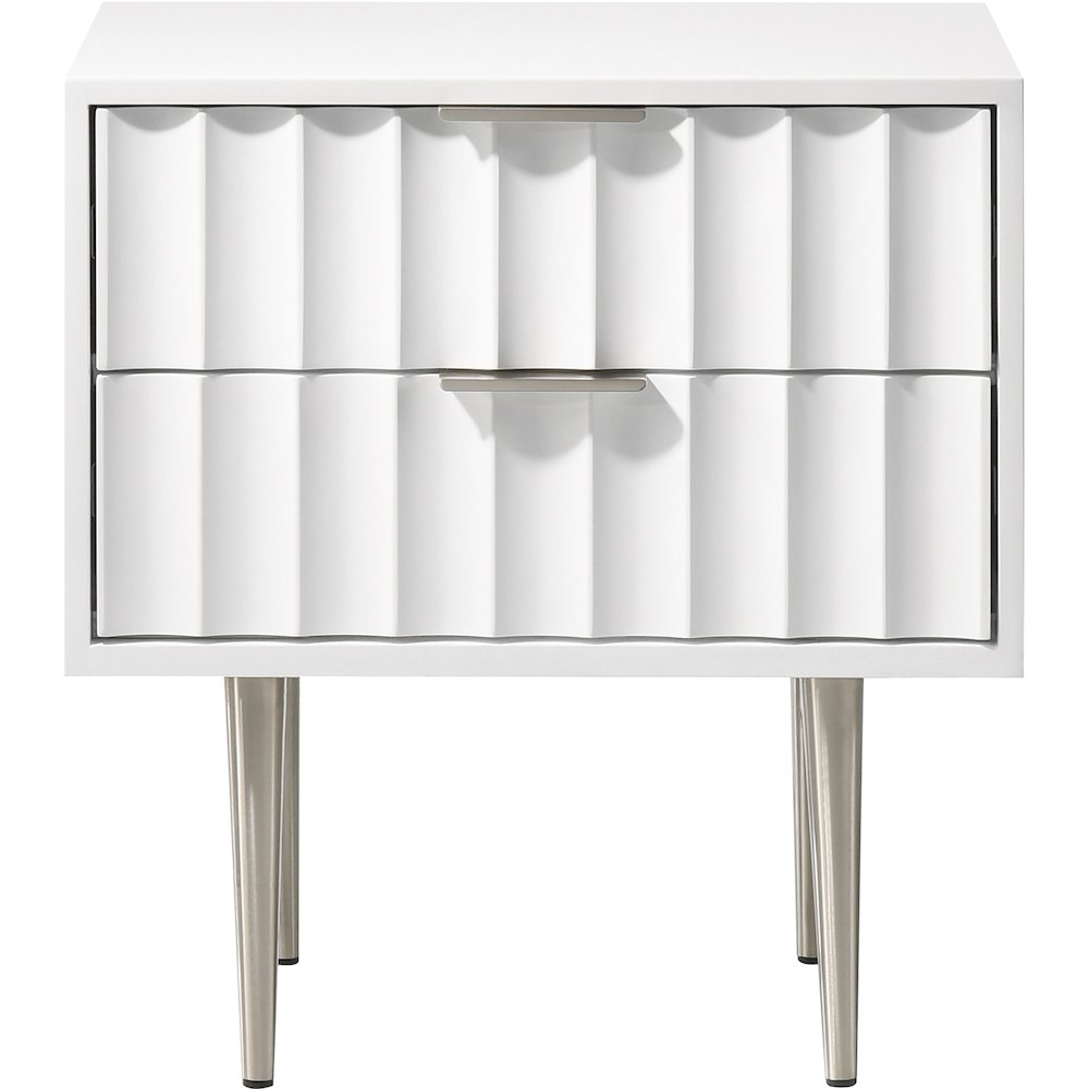 Modernist White Gloss Night Stand. Picture 2
