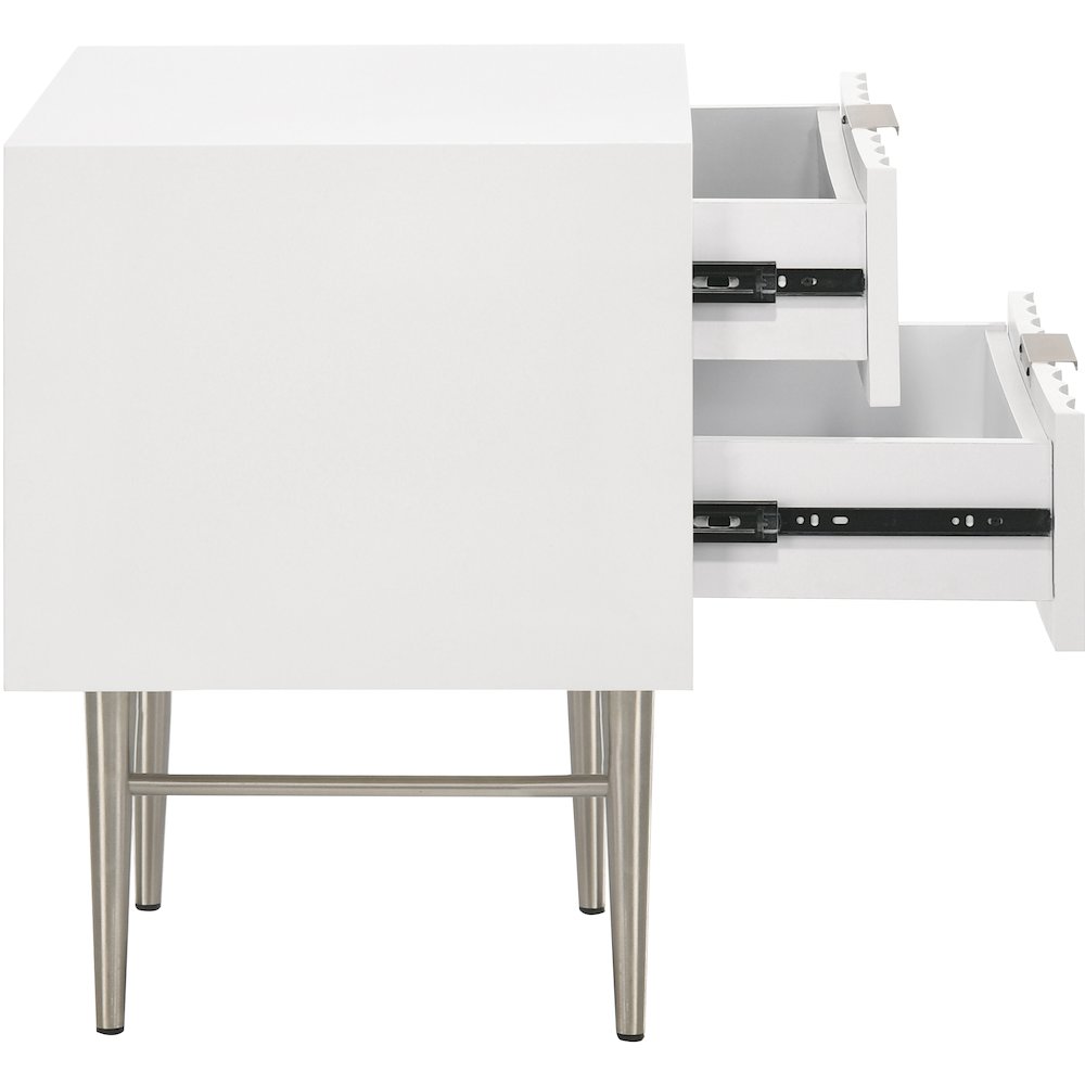 Modernist White Gloss Night Stand. Picture 3