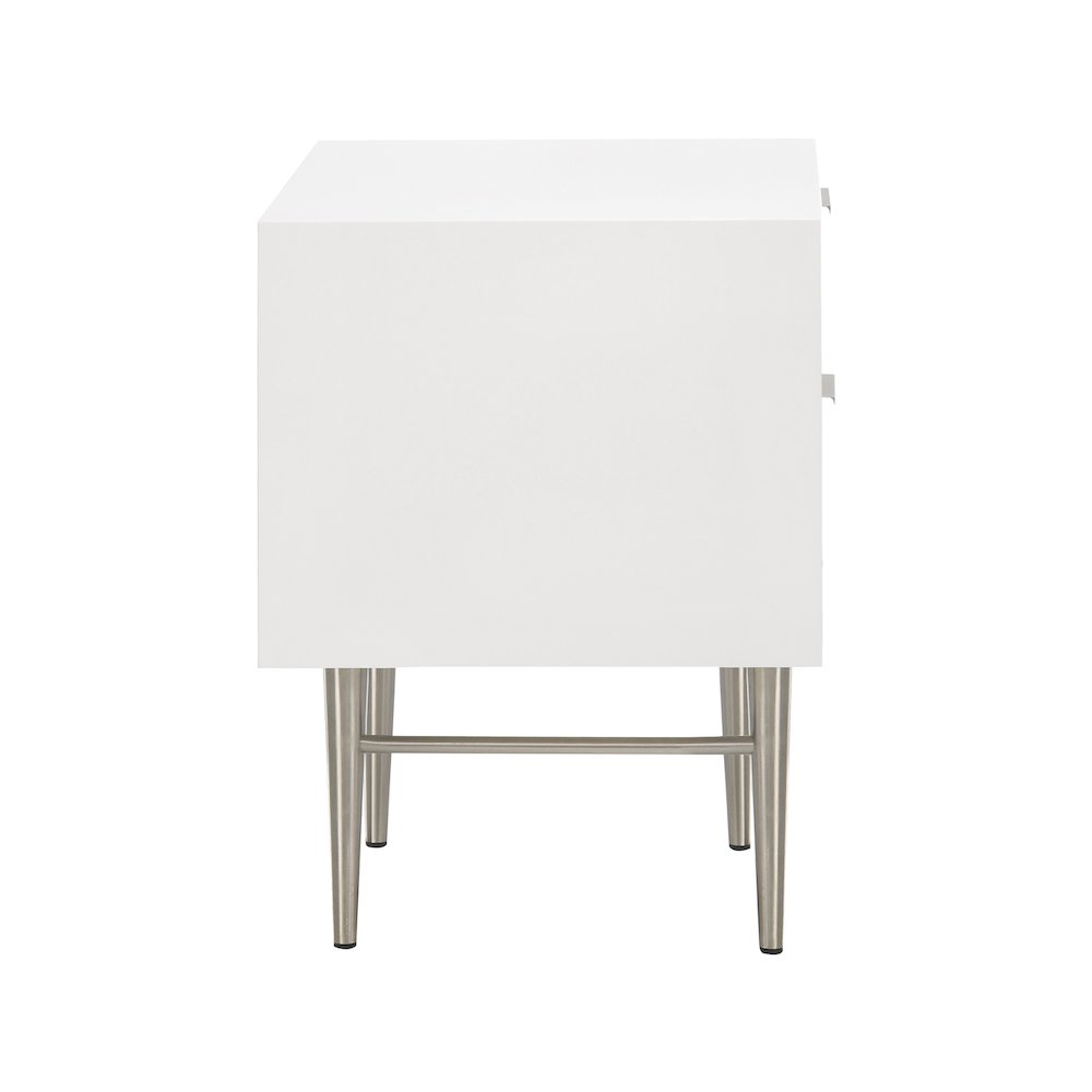 Modernist White Gloss Night Stand. Picture 4