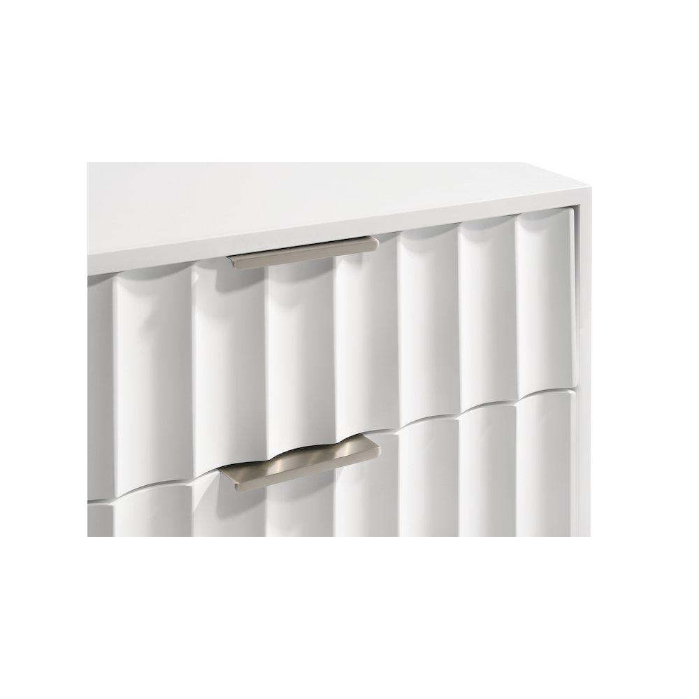 Modernist White Gloss Night Stand. Picture 6
