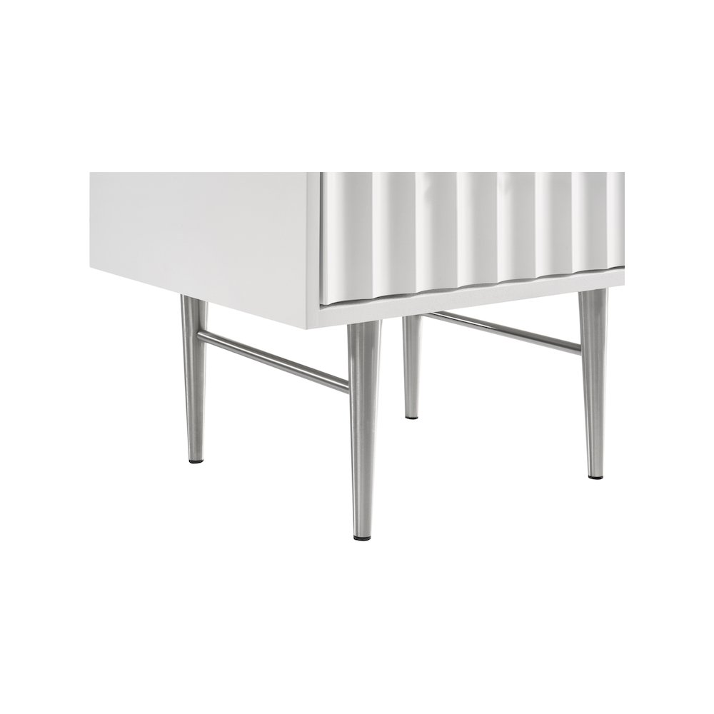 Modernist White Gloss Night Stand. Picture 7