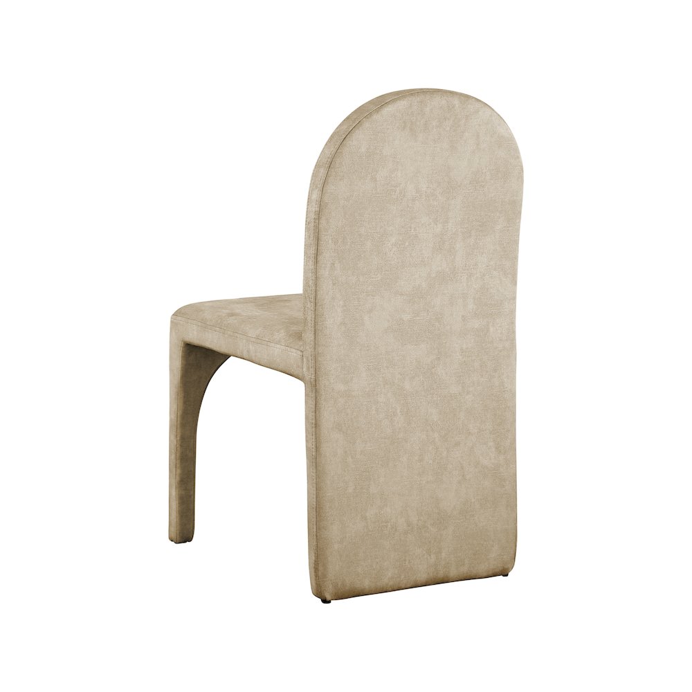 Summer Beige Velvet Dining Side Chair, Set of 2. Picture 2