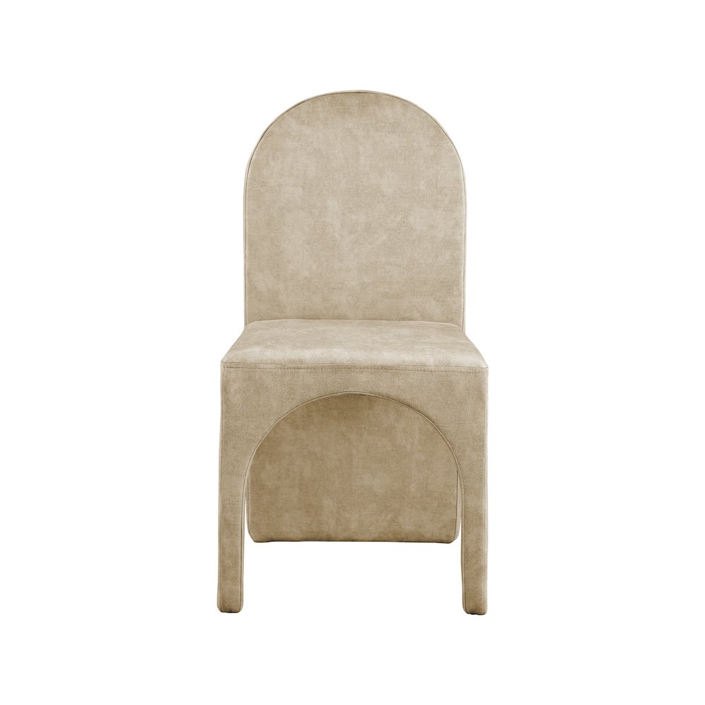 Summer Beige Velvet Dining Side Chair, Set of 2. Picture 3