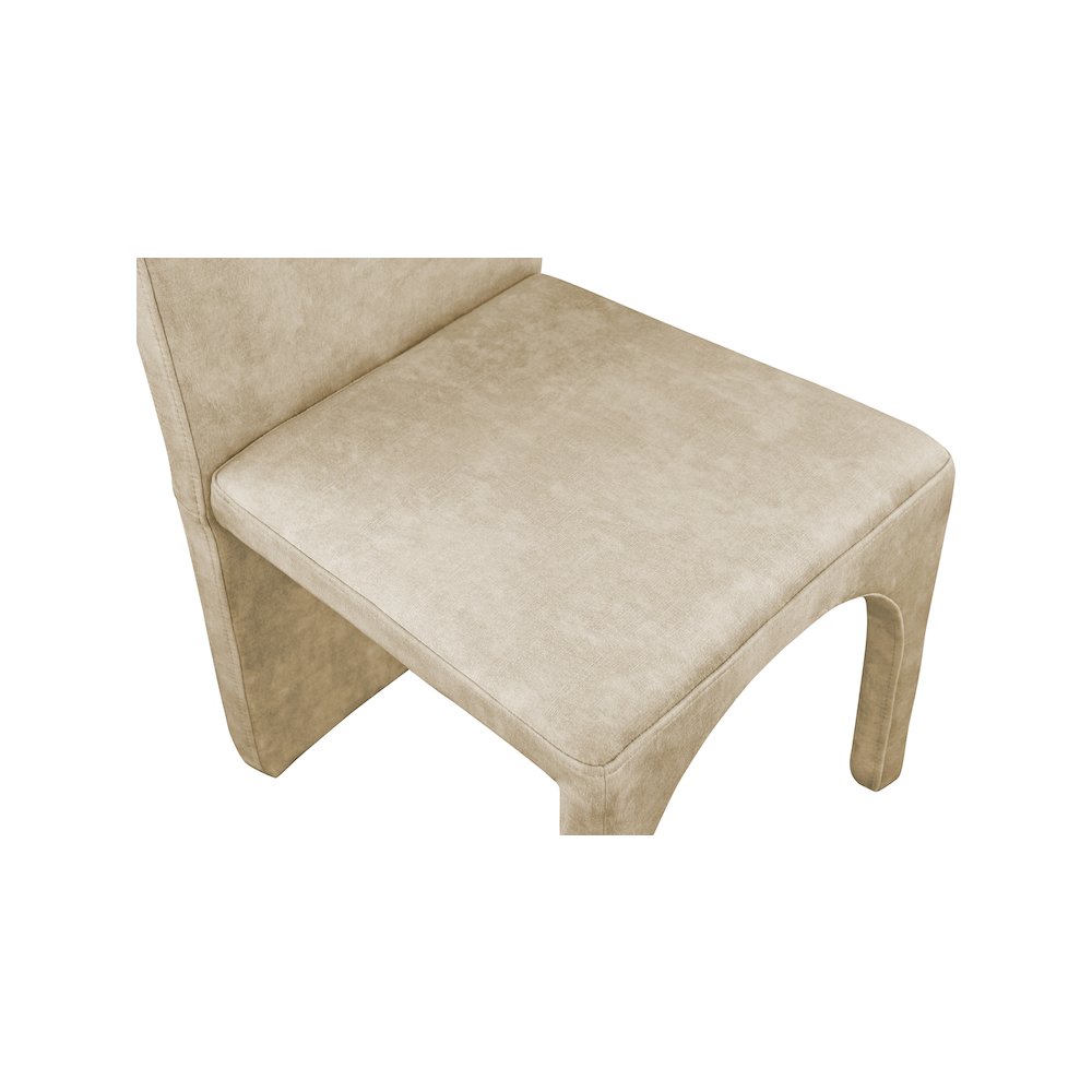 Summer Beige Velvet Dining Side Chair, Set of 2. Picture 4