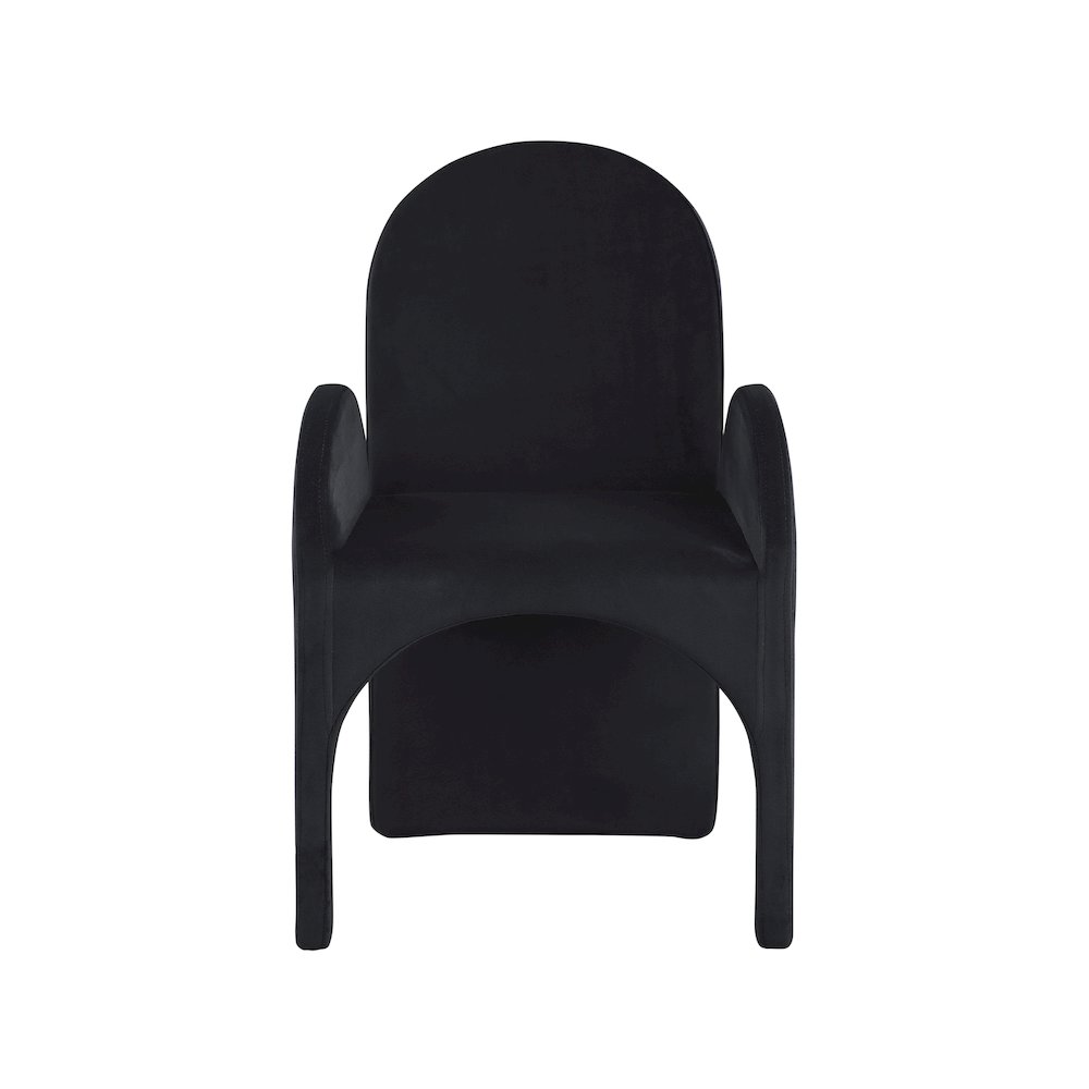 Summer Black Velvet Dining Arm Chair, Set of 2. Picture 3