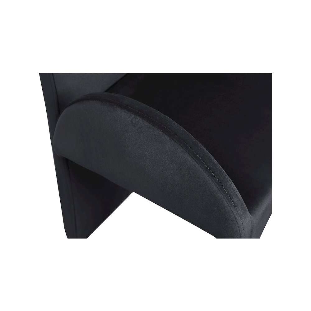Summer Black Velvet Dining Arm Chair, Set of 2. Picture 4