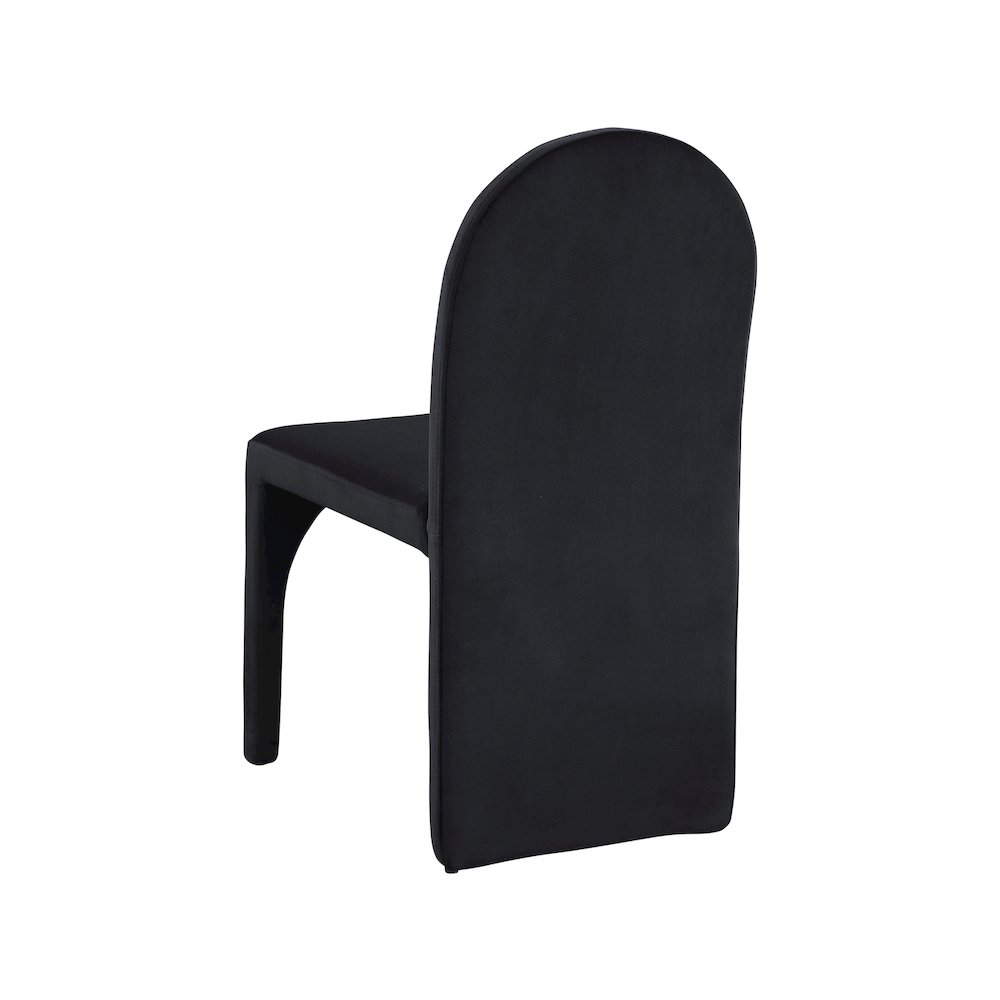 Summer Black Velvet Dining Side Chair, Set of 2. Picture 2