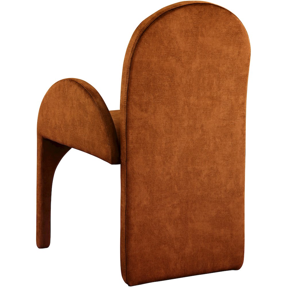 Summer Cognac Velvet Dining Arm Chair, Set of 2. Picture 2