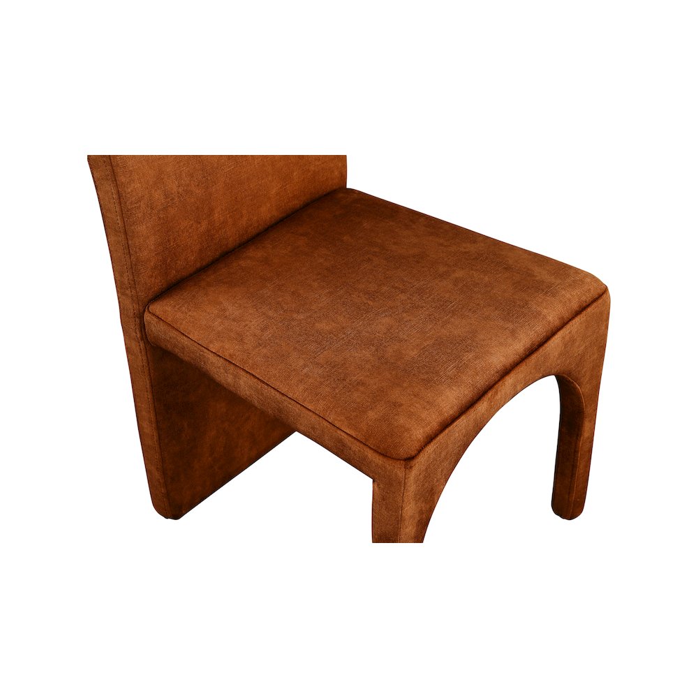 Summer Cognac Velvet Dining Side Chair, Set of 2. Picture 4
