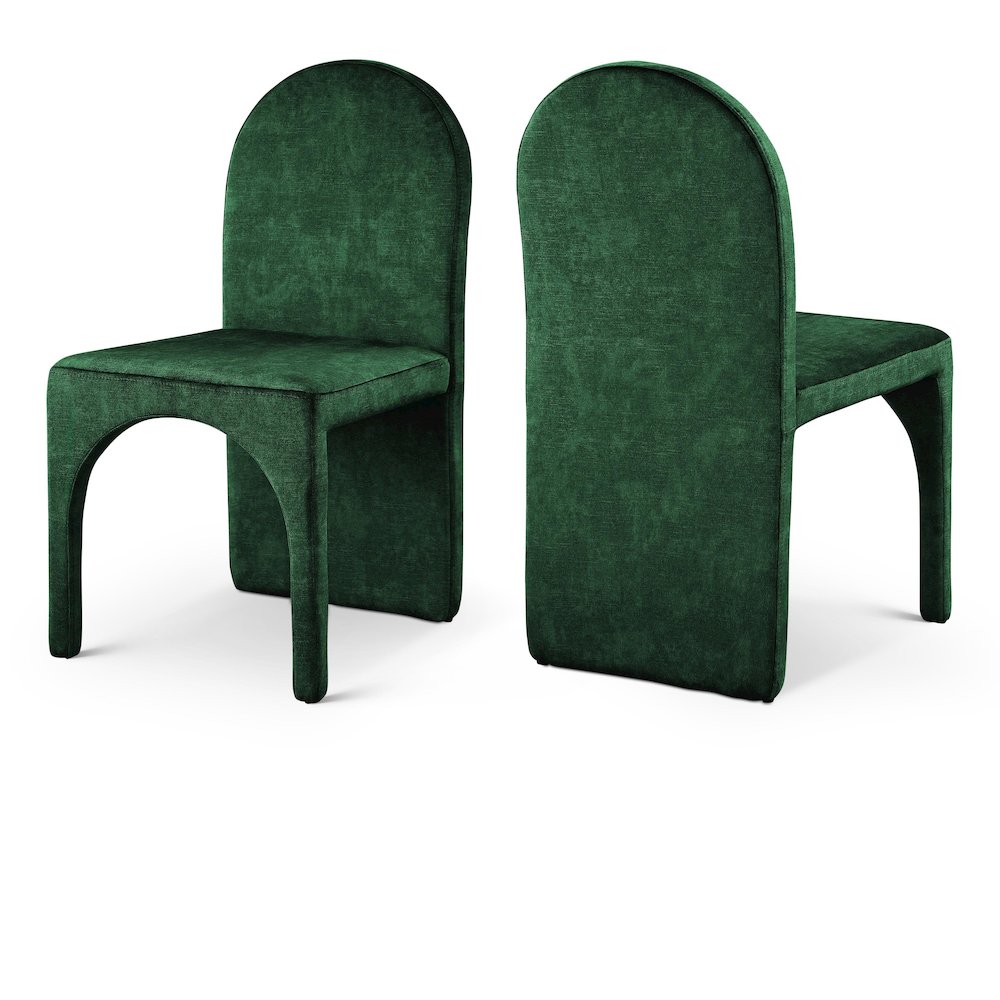 Summer Green Velvet Dining Side Chair, Set of 2. Picture 1