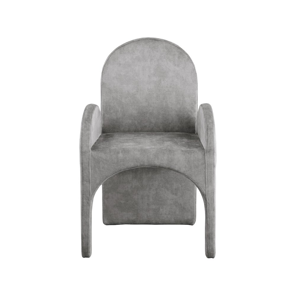 Summer Grey Velvet Dining Arm Chair, Set of 2. Picture 3