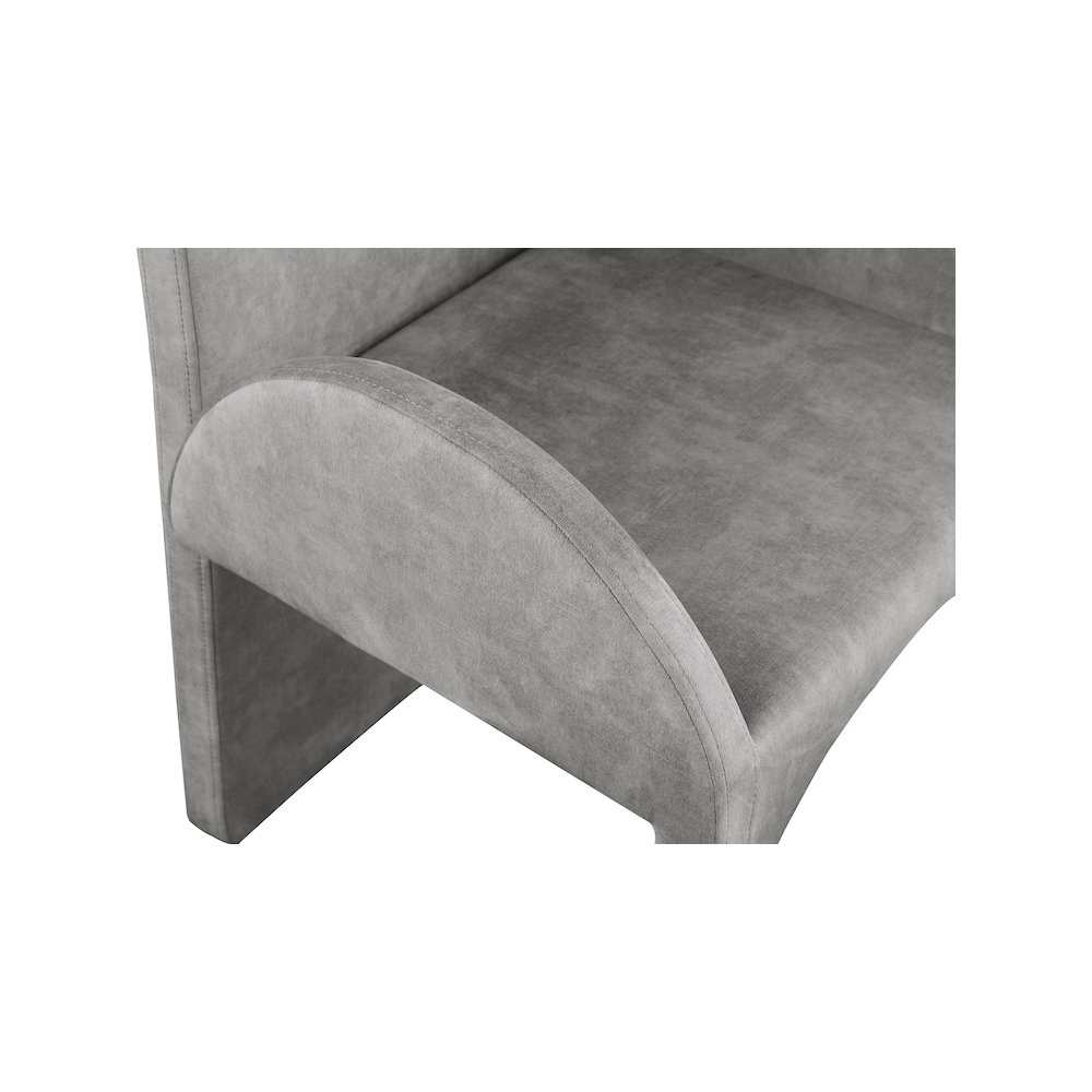 Summer Grey Velvet Dining Arm Chair, Set of 2. Picture 4