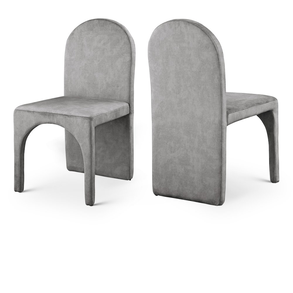 Summer Grey Velvet Dining Side Chair, Set of 2. Picture 1