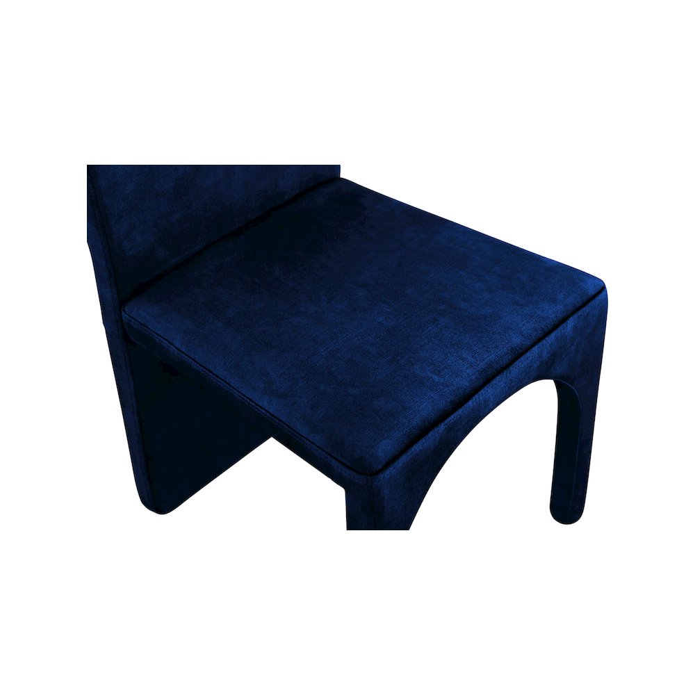 Summer Navy Velvet Dining Side Chair, Set of 2. Picture 4