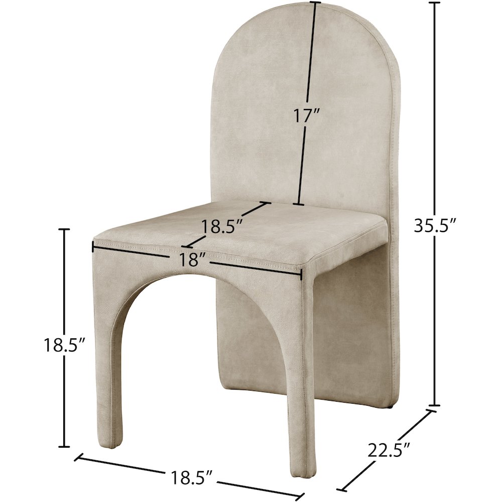 Summer Stone Velvet Dining Side Chair, Set of 2. Picture 5