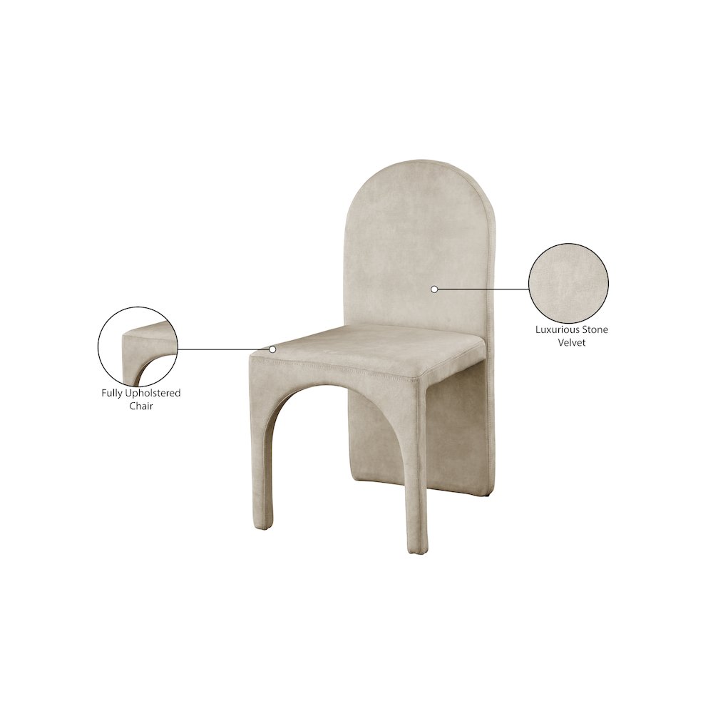 Summer Stone Velvet Dining Side Chair, Set of 2. Picture 6