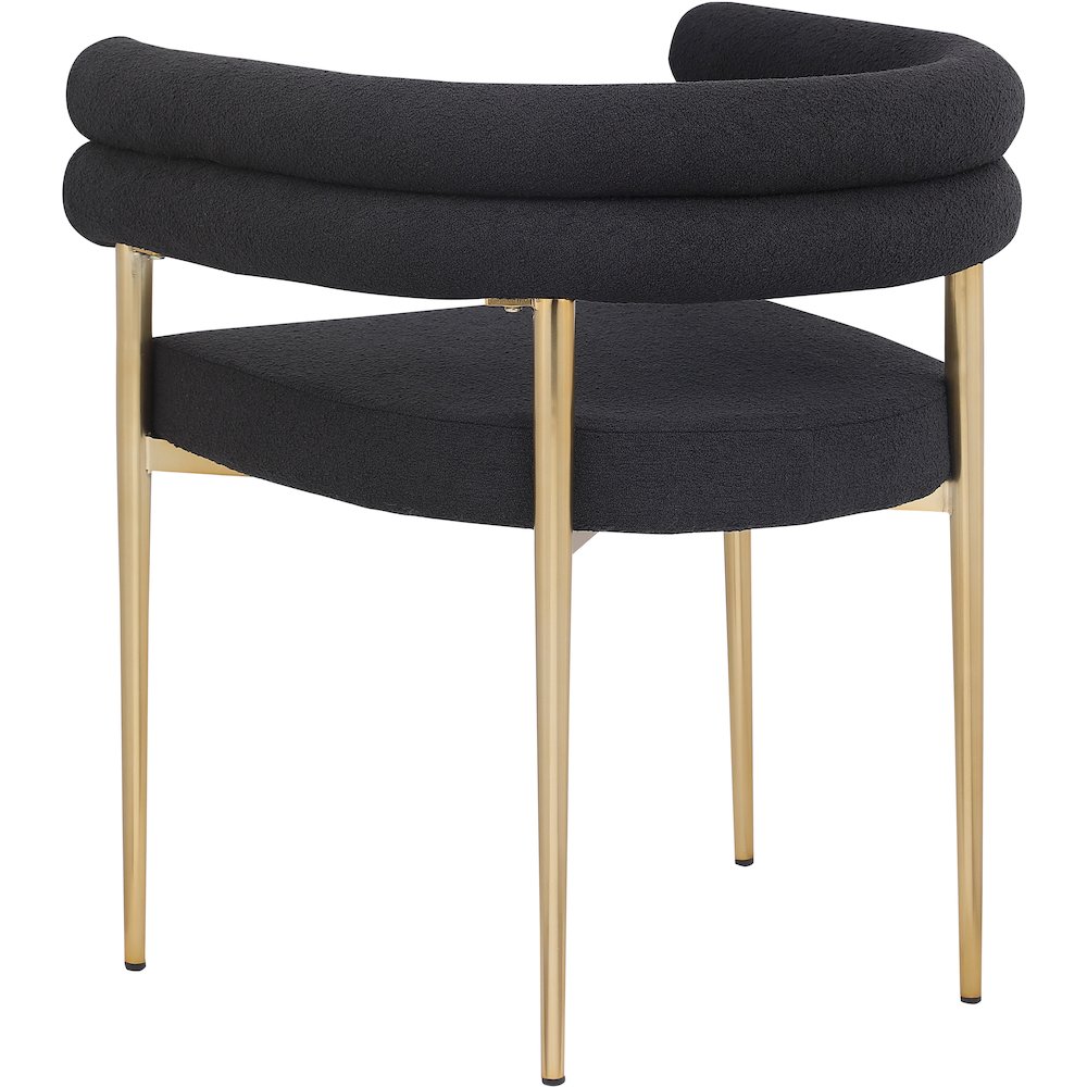 Brielle Black Boucle Fabric Dining Chair, Set of 2. Picture 2