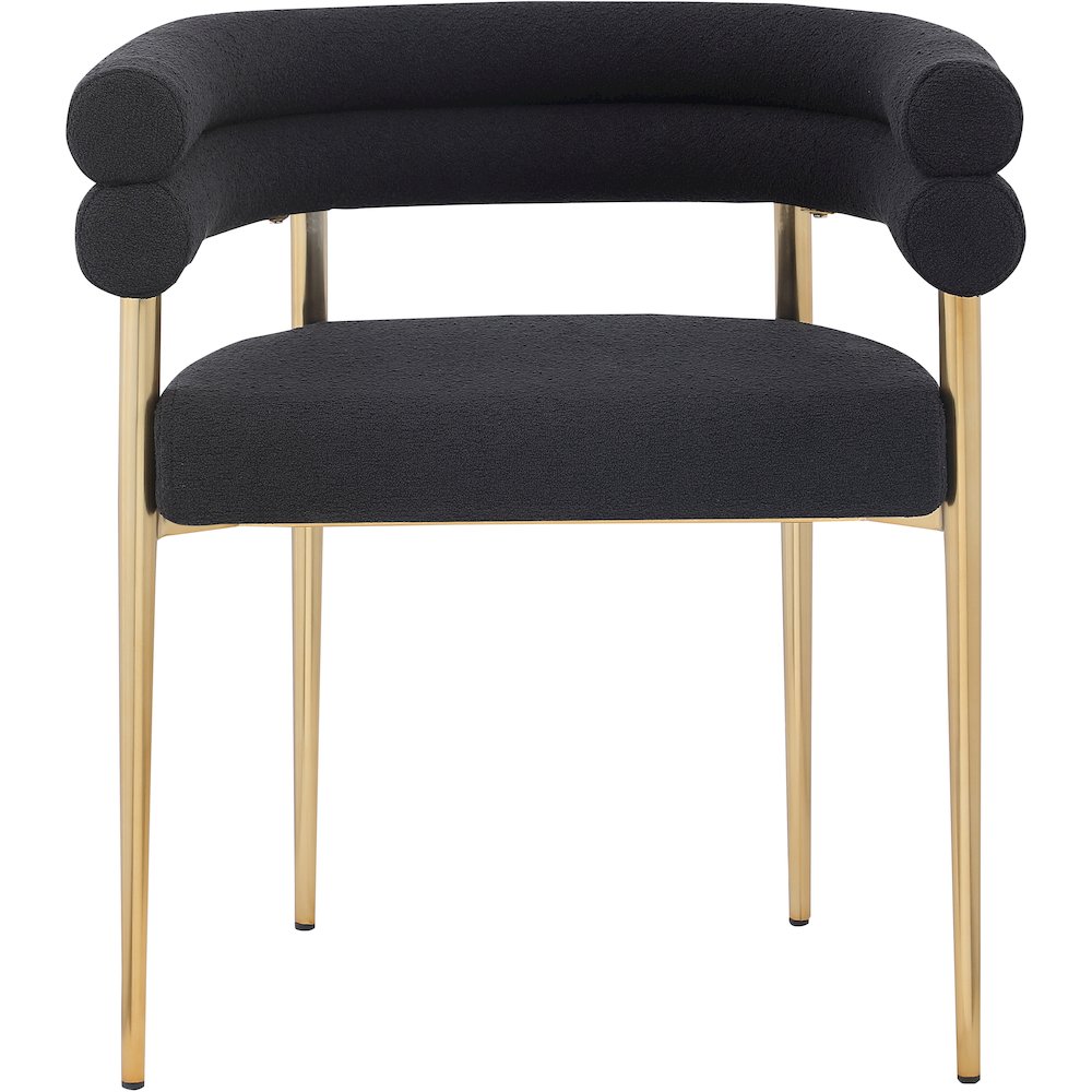 Brielle Black Boucle Fabric Dining Chair, Set of 2. Picture 3