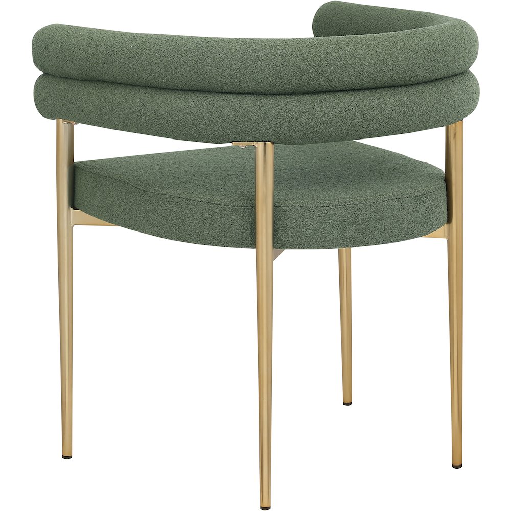 Brielle Green Boucle Fabric Dining Chair, Set of 2. Picture 2