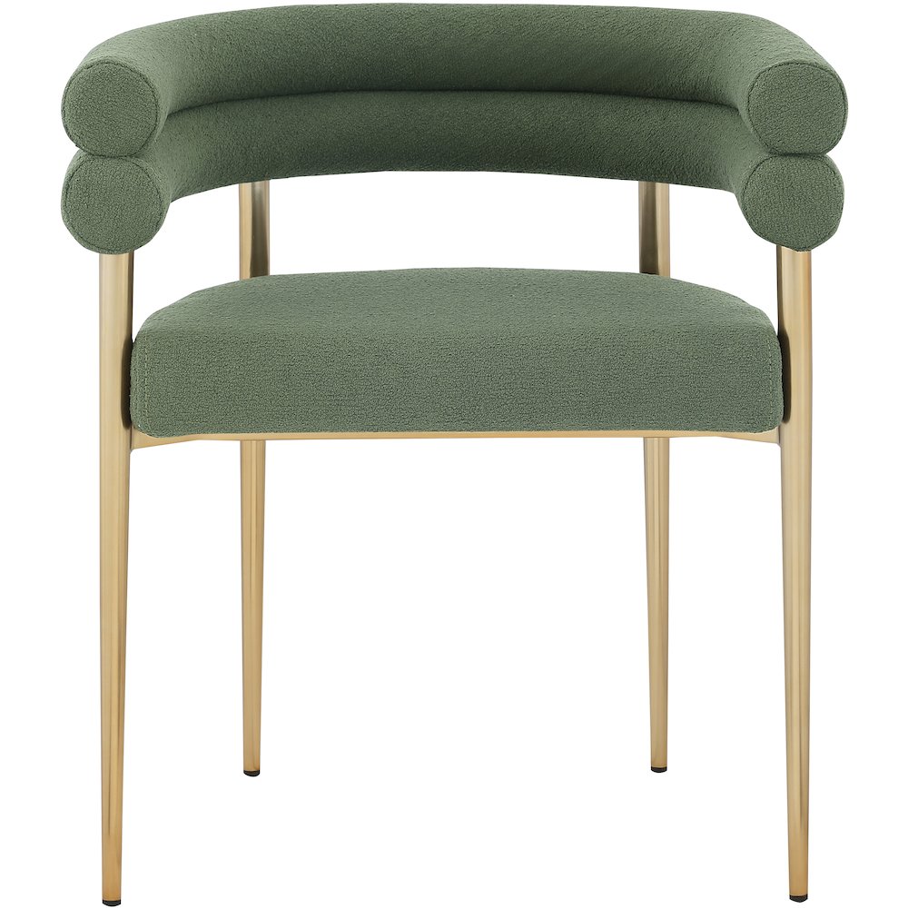 Brielle Green Boucle Fabric Dining Chair, Set of 2. Picture 3