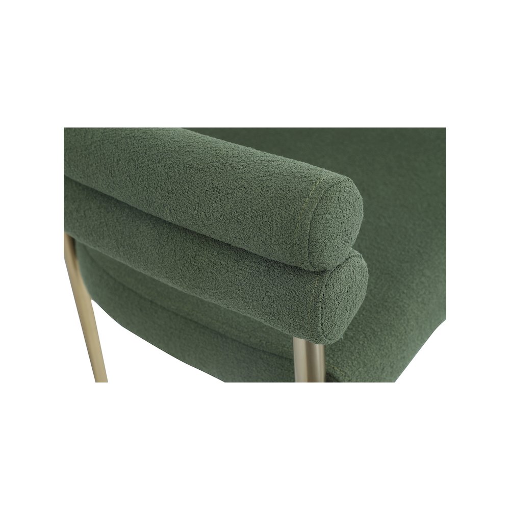 Brielle Green Boucle Fabric Dining Chair, Set of 2. Picture 4