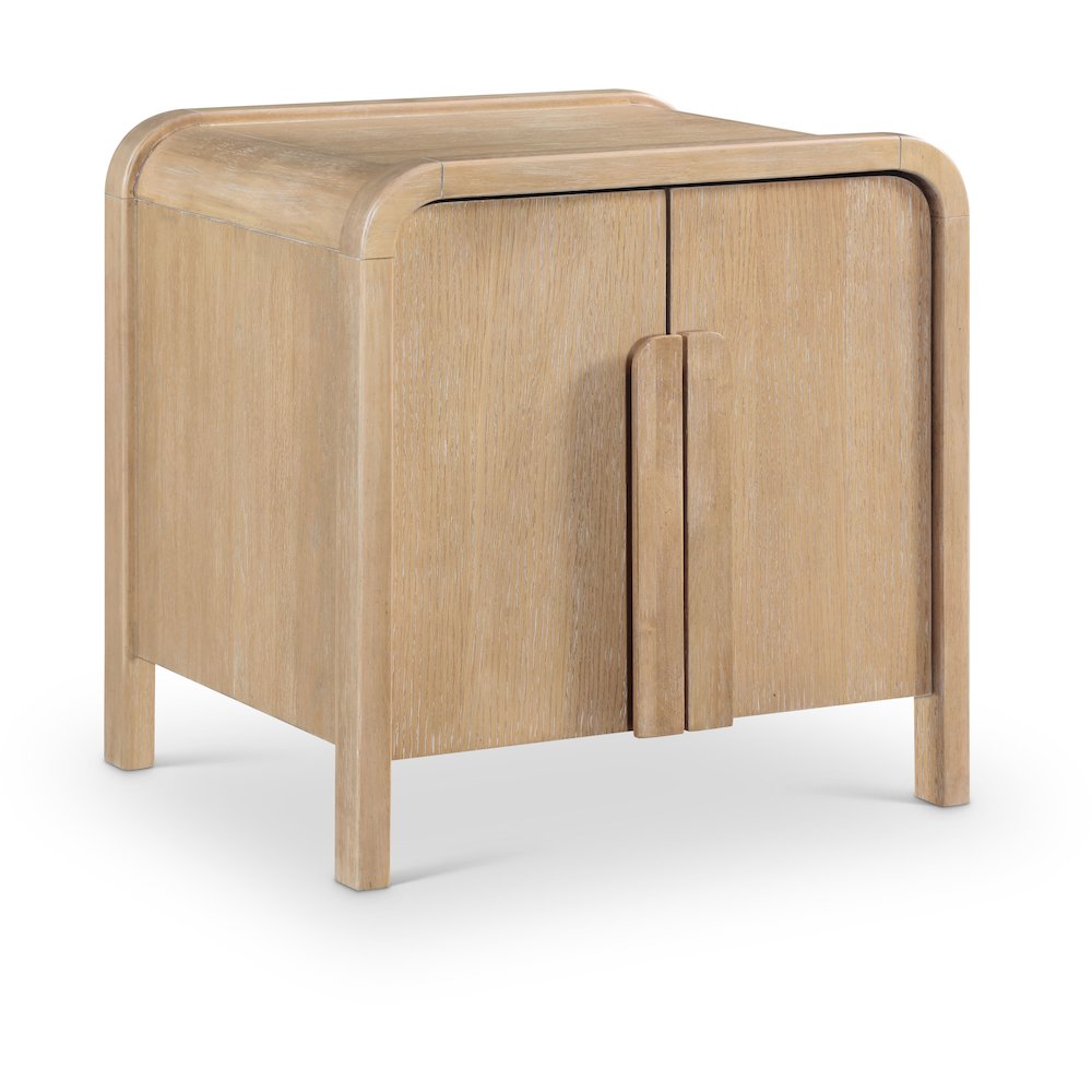 Harmony Natural Oak Veneer Rubberwood Night Stand. Picture 1