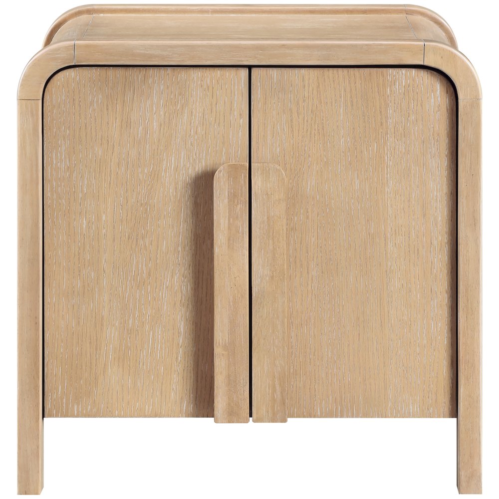 Harmony Natural Oak Veneer Rubberwood Night Stand. Picture 2