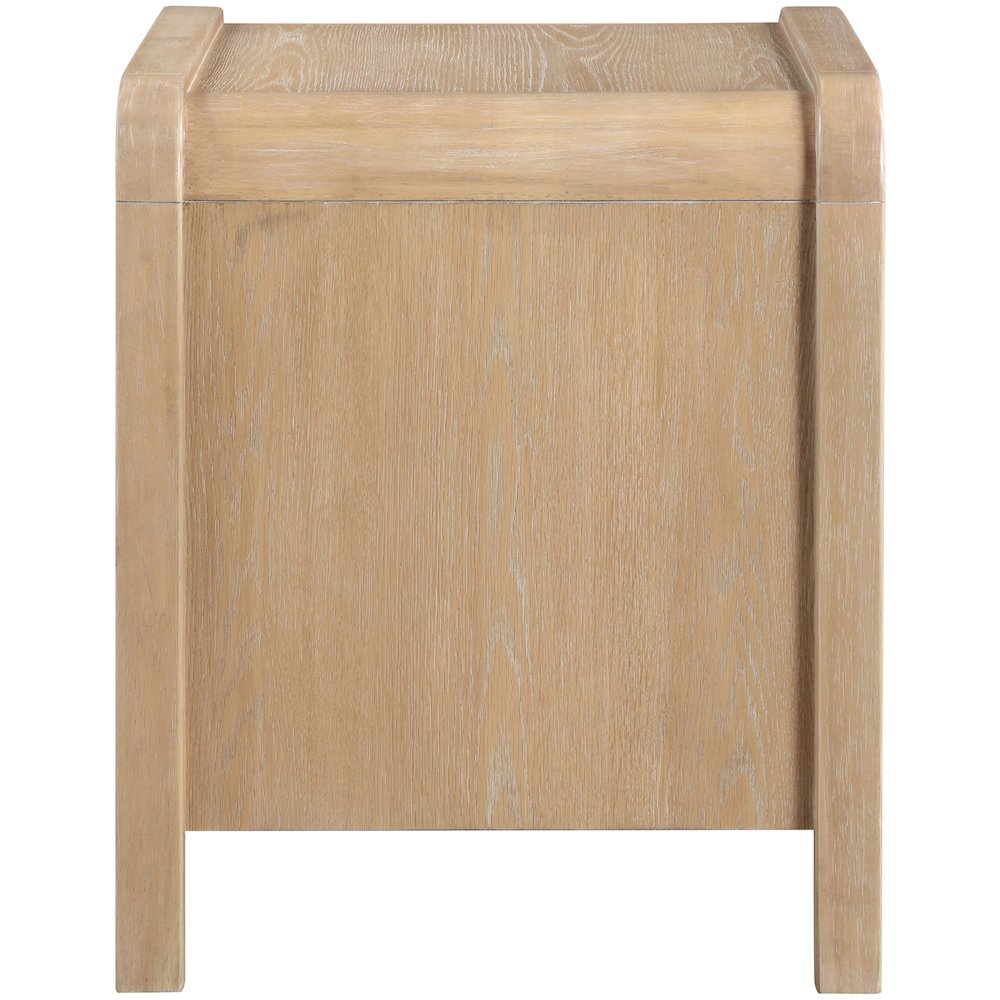 Harmony Natural Oak Veneer Rubberwood Night Stand. Picture 8