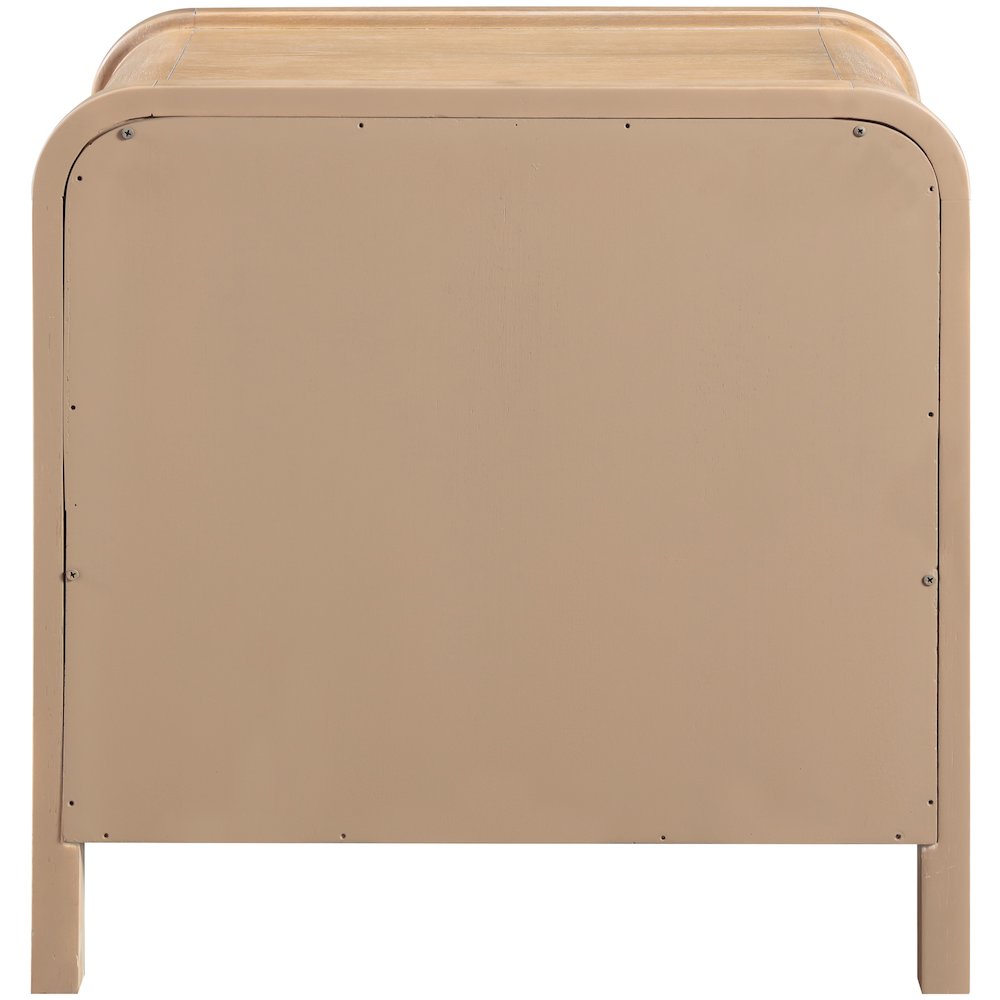 Harmony Natural Oak Veneer Rubberwood Night Stand. Picture 3