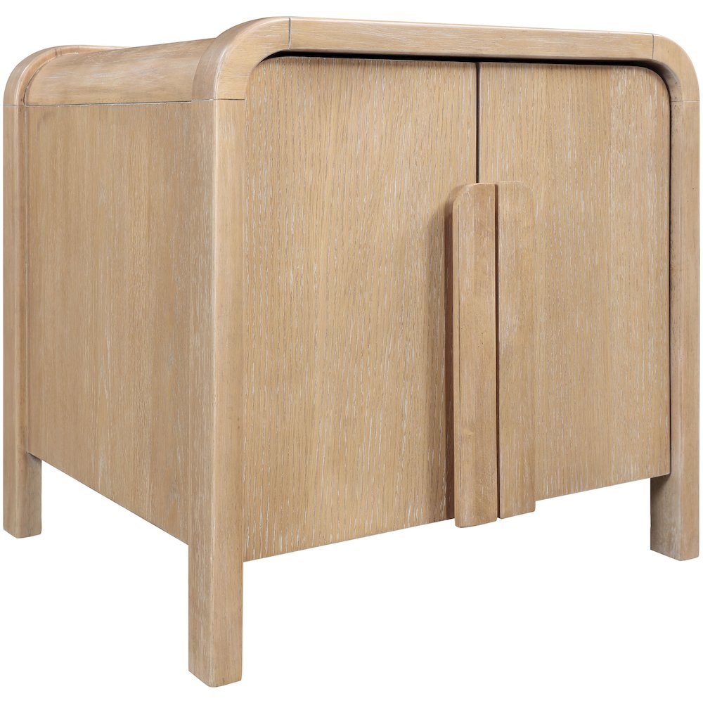 Harmony Natural Oak Veneer Rubberwood Night Stand. Picture 5