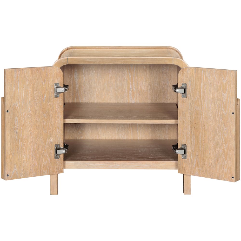 Harmony Natural Oak Veneer Rubberwood Night Stand. Picture 6