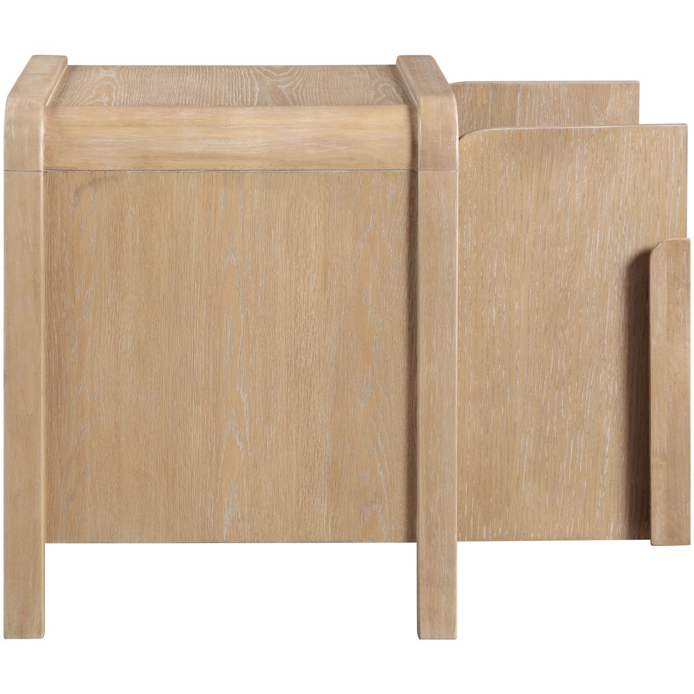 Harmony Natural Oak Veneer Rubberwood Night Stand. Picture 9