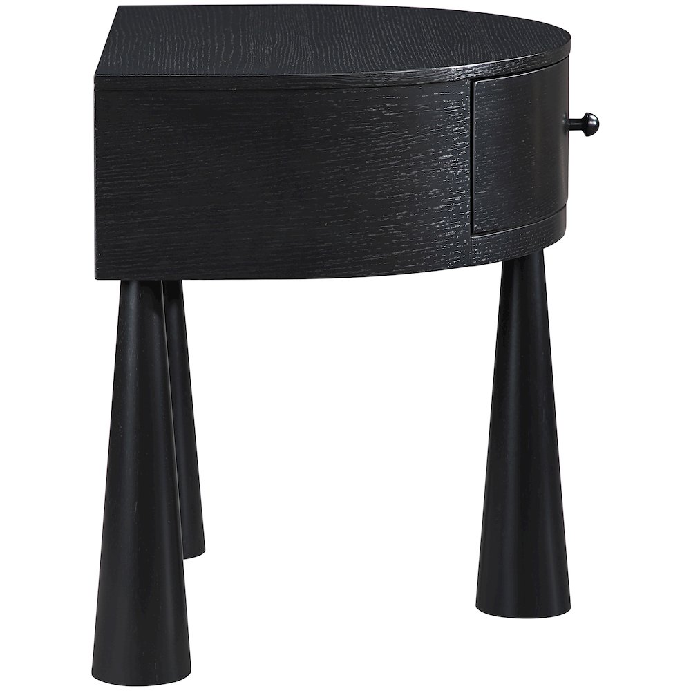 Oasis Black Acacia Veneer And Solid Wood Night Stand. Picture 3