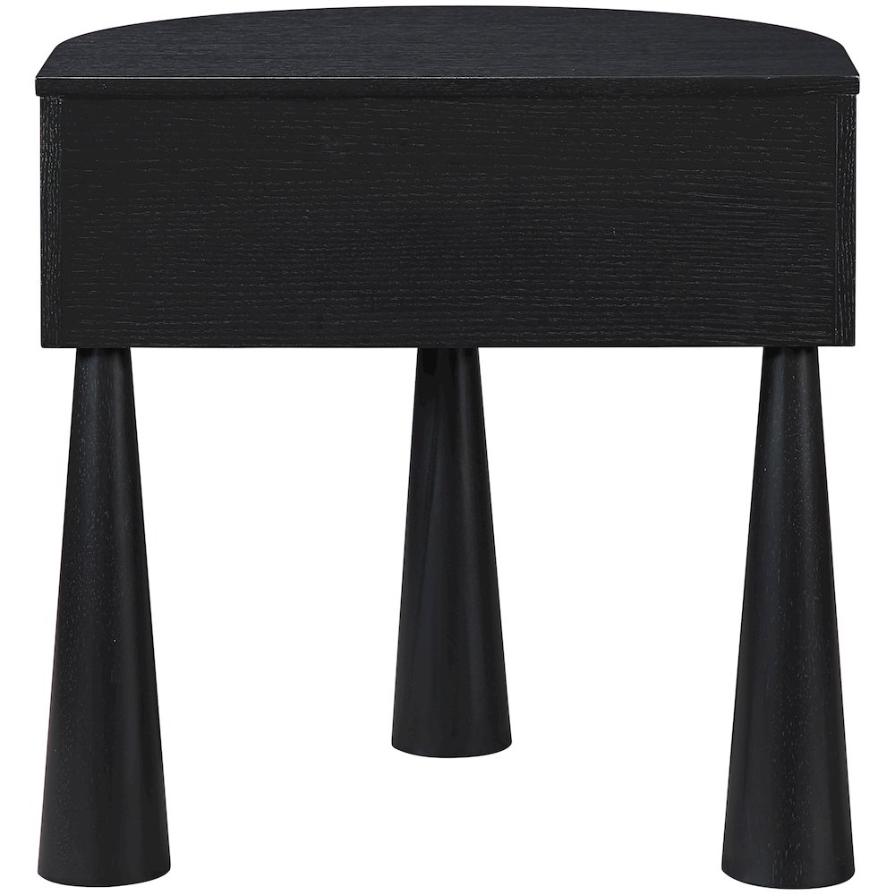 Oasis Black Acacia Veneer And Solid Wood Night Stand. Picture 4