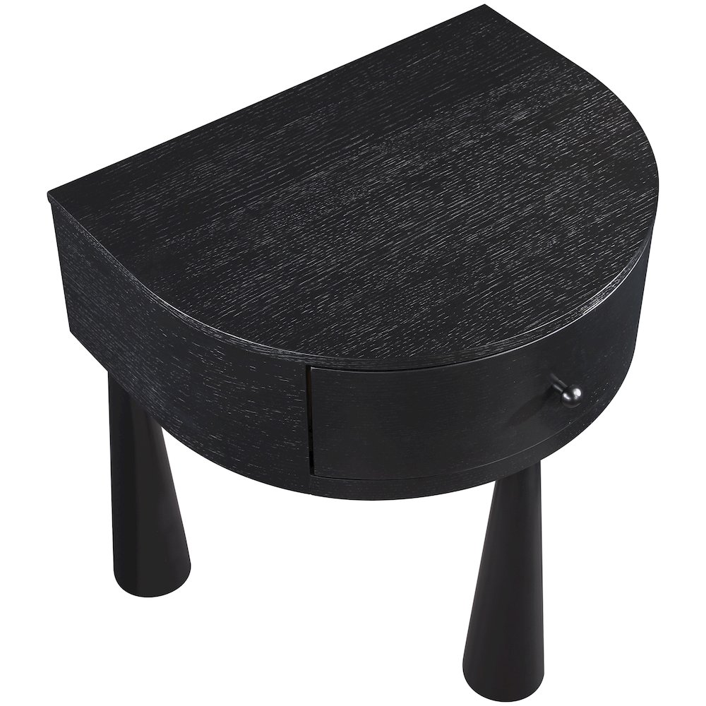 Oasis Black Acacia Veneer And Solid Wood Night Stand. Picture 8