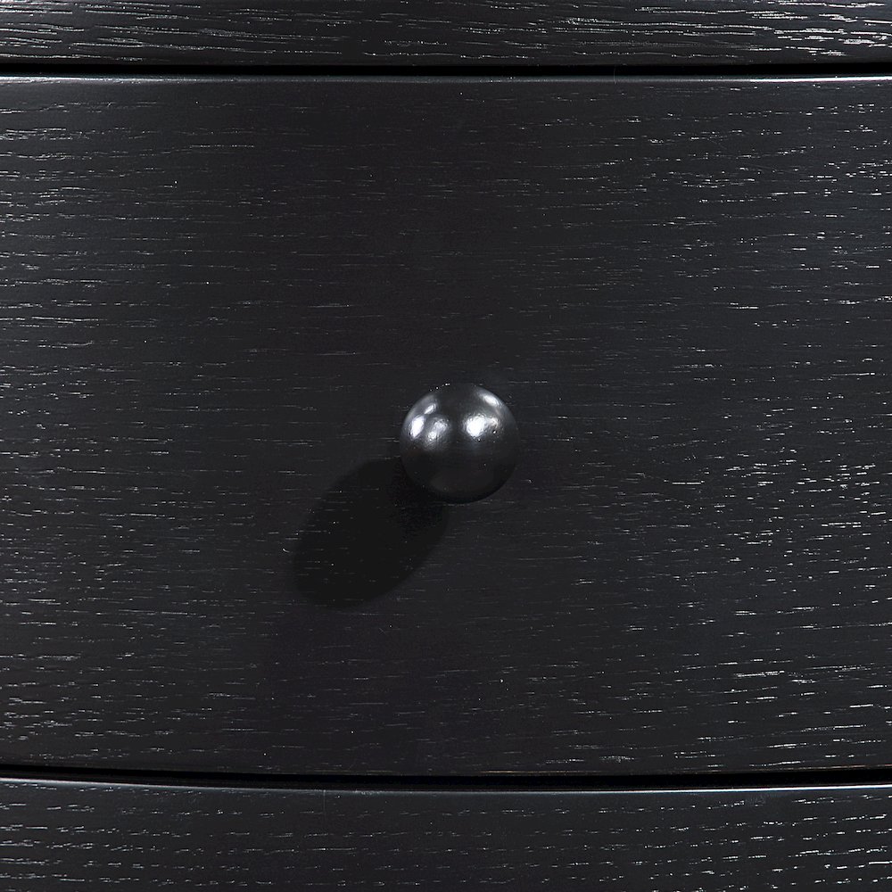 Oasis Black Acacia Veneer And Solid Wood Night Stand. Picture 9