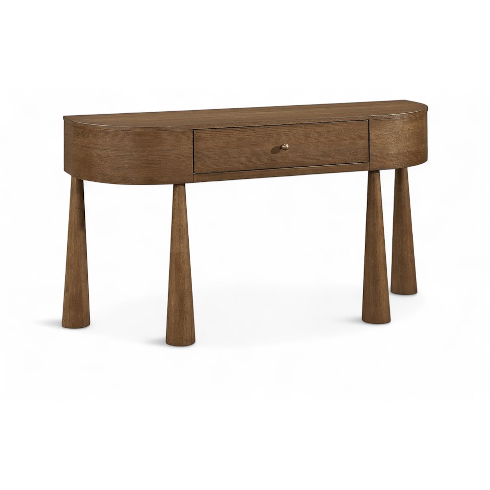 Oasis Brown Acacia Veneer And Solid Wood Console Table. Picture 1