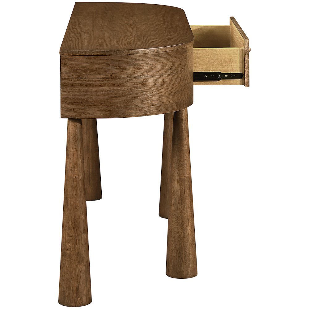 Oasis Brown Acacia Veneer And Solid Wood Console Table. Picture 7