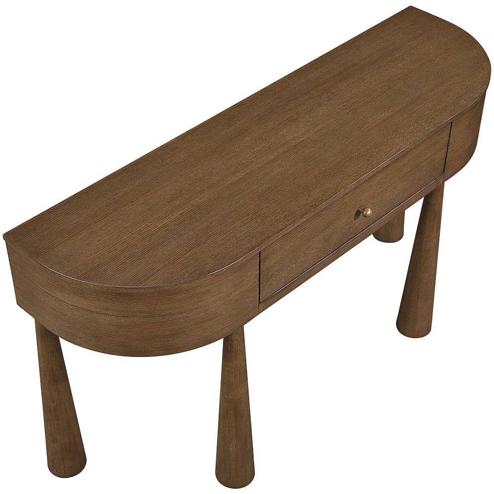 Oasis Brown Acacia Veneer And Solid Wood Console Table. Picture 8