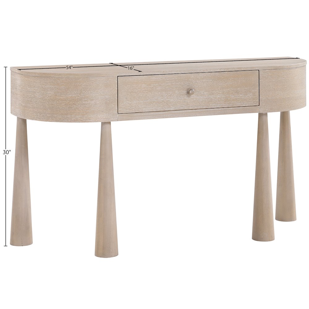 Oasis Natural Acacia Veneer And Solid Wood Console Table. Picture 11