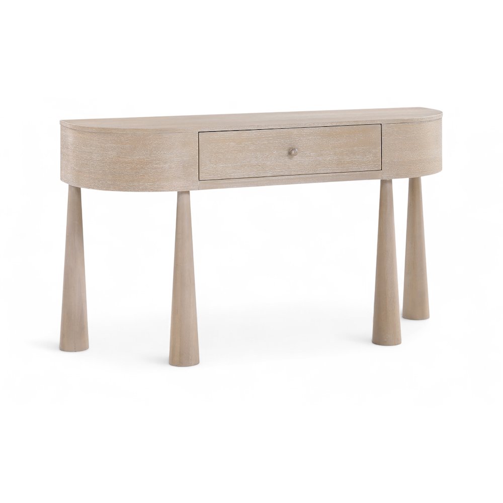 Oasis Natural Acacia Veneer And Solid Wood Console Table. Picture 1