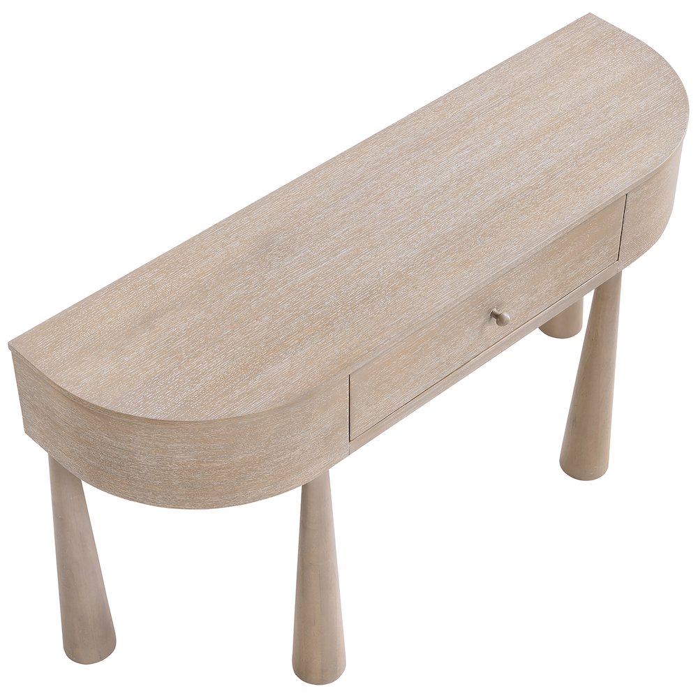 Oasis Natural Acacia Veneer And Solid Wood Console Table. Picture 8