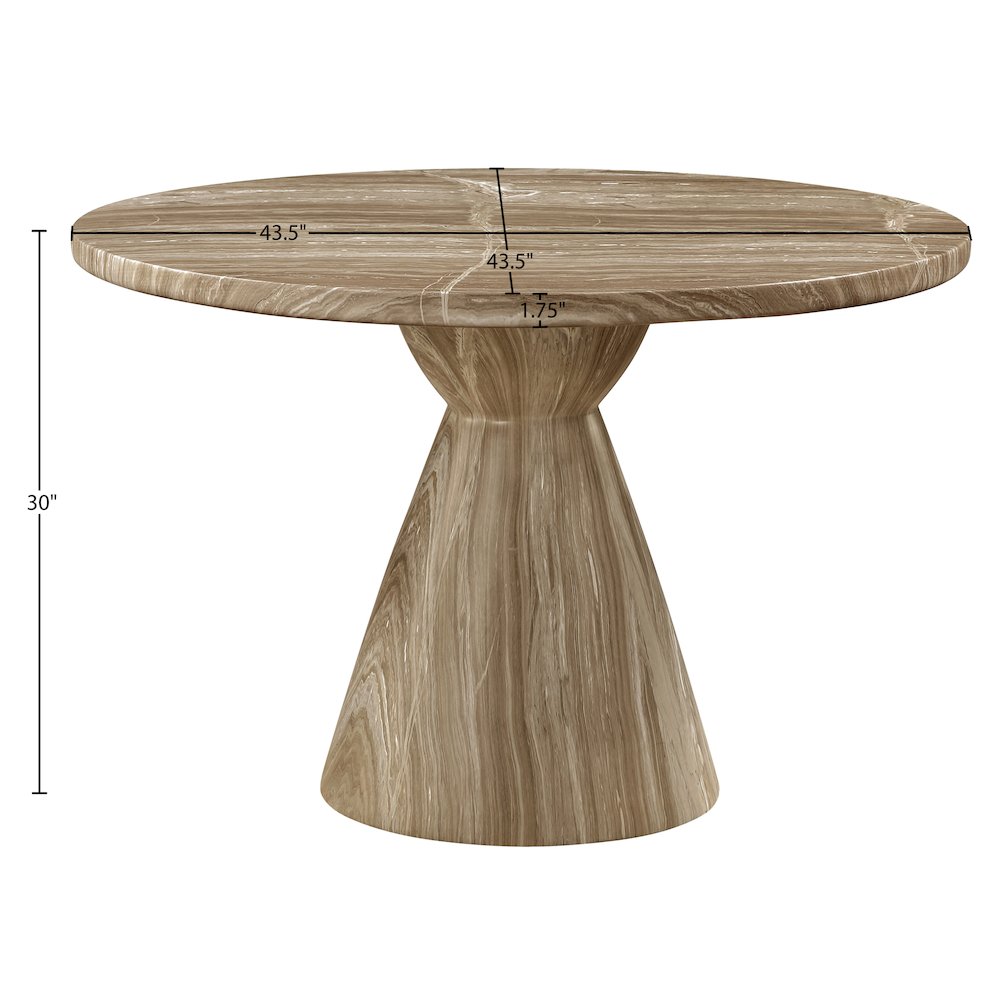 Aquino 43.5" Beige Concrete Indoor/Outdoor Dining Table. Picture 6