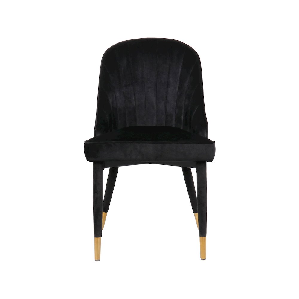 Belle Black Velvet Dining Chair, Set of 2. Picture 4