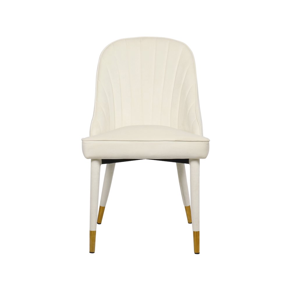 Belle Cream Velvet Dining Chair, Set of 2. Picture 4