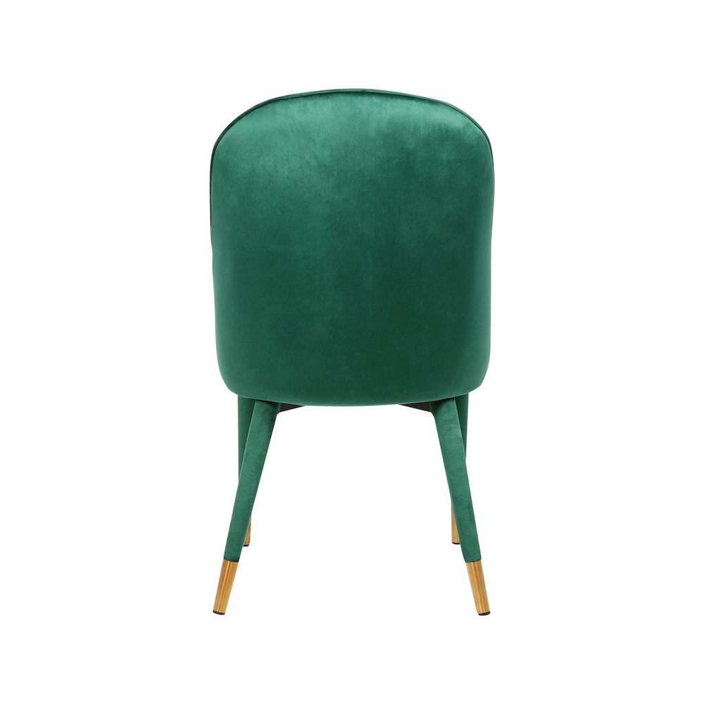 Belle Green Velvet Dining Chair, Set of 2. Picture 2